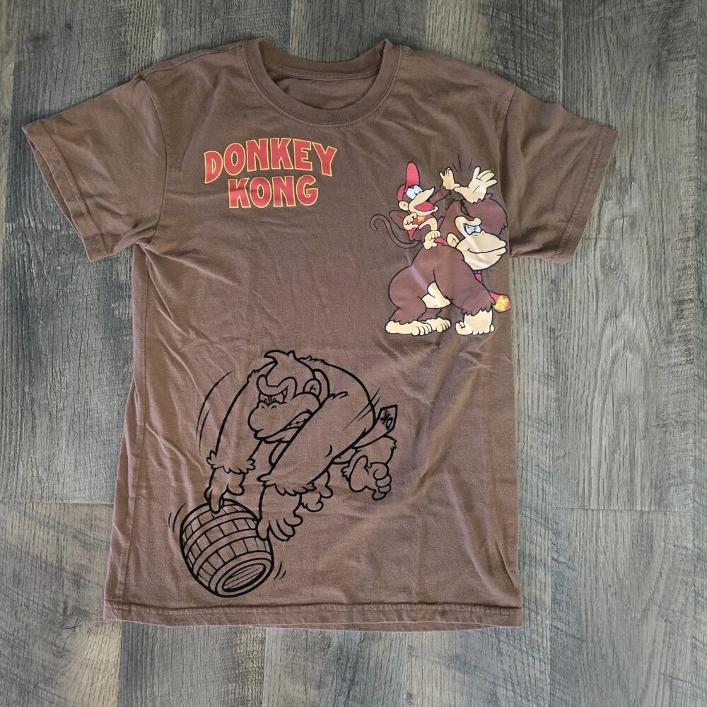 Retro Donkey Kong 64 T-Shirt Nintendo M RARE All Over Print 2 Sided Diddy Kong